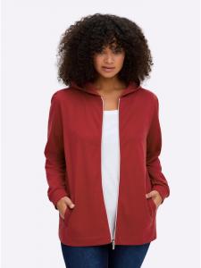 Толстовка вишневого цвета sheego