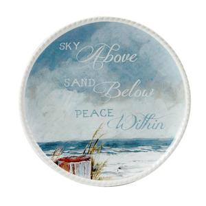 Сертифицированный международный набор тарелок для канапе из 4 предметов Shorebirds Certified International, мультиколор