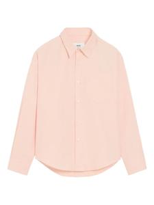 Рубашка из хлопка AMI Paris, розовый