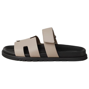 HERMES Мужские сандалии Paris Slide бежевого цвета