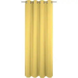 Занавес Uni Collection light люверсы 1 шт. из 100% органического хлопка Adam, светло-желтый