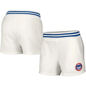 Женские белые шорты с карманами в стиле Lusso Chicago Cubs Maeg Tri-Blend