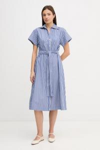 Хлопковое платье DKNY, синий