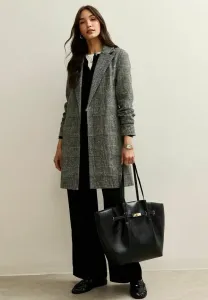 Короткое пальто в клетку с воротником New Look, Black Pattern