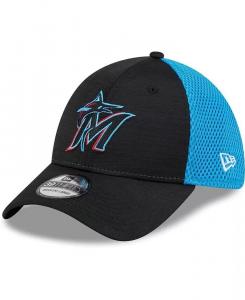 Мужская черная кепка Miami Marlins Neo 39THIRTY Flex Hat New Era, черный