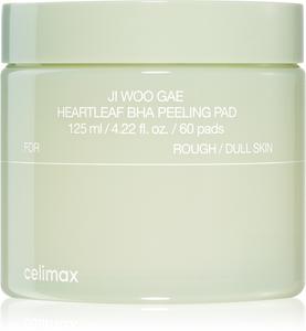 Отшелушивающие диски Ji Woo Gae Heartleaf BHA с успокаивающим эффектом Celimax, 60 шт