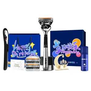 Бритвенный станок ручной 1 держатель для ножей 2 лезвия 1 основание для всего тела моющийся Gillette