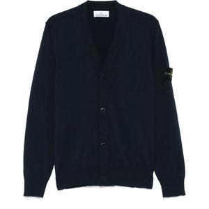Кардиган с V-образным вырезом и нашивкой "Компас" Stone Island, marine синий