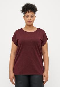 Футболка ONLY Carmakoma CARMOSTER GLITTER, Chocolate Truffle/Brown