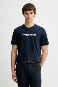 Хлопковая футболка Calvin Klein, темно-синий