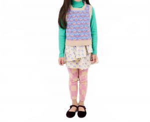 Детские леггинсы с узором плитка в нежно-розовом Repose AMS