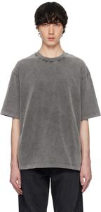 Серая футболка свободного кроя с круглым вырезом Acne Studios