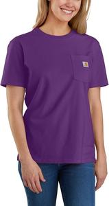 Футболка Carhartt Women's Loose Fit Heavyweight с карманом, короткий рукав, True Purple