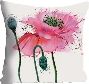 Декоративная подушка Queence "Цветок", чехол на подушку без наполнения, 1 шт 40х40 см, цвет bunt + geblümt