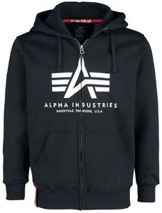 Куртка с капюшоном Alpha Industries Basic Zip Hoody, черный