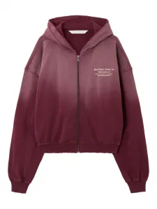 Худи на молнии с текстовым принтом Book Club Palm Angels, красный