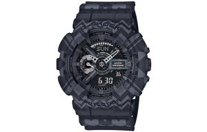 CASIO Мужские часы GA-110TP-1A серии Liquid Crystal/Analog Dual Display черного цвета