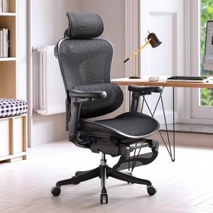 SIHOO Premium эргономичное кресло для гейминга и офиса C100, модель Shining Black с подставкой для ног