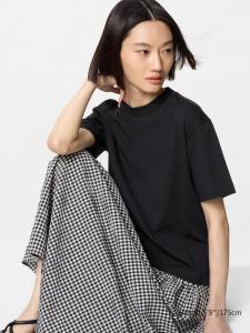 Футболка Airism из хлопка Uniqlo, цвет 09 черный