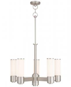 Люстра Weston на 5 ламп Livex, серебро