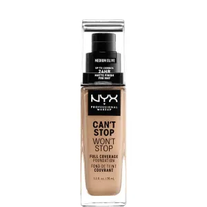 Can’T stop не остановит 24-часовой тональный крем Nyx Professional Makeup, цвет medium olive