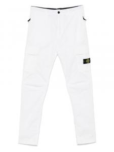 Stone Island Junior зауженные брюки, белый