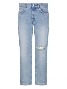 Потертые джинсы AMISH, синий