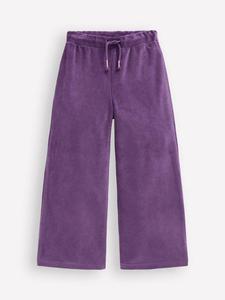 Детские велюровые спортивные штаны с карманом-сердечком и кулиской Mini Boden, Mystical Purple