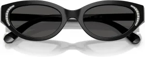 Женские круглые солнцезащитные очки Swarovski SK6030, Black/Dark Grey