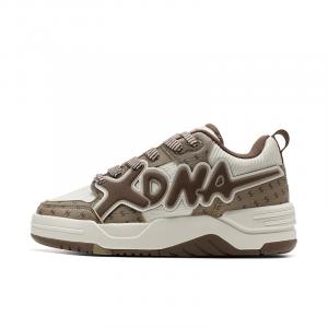 XTEP Кроссовки для скейтбординга с низким верхом, противоскользящие, износостойкие, мужские, белые, коричневые, европейская упаковка