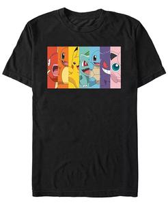 Футболка мужская Pokemon Poke Rainbow с коротким рукавом Fifth Sun, черный