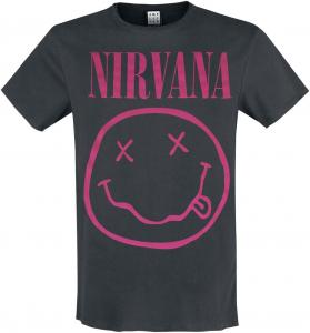 Футболка Nirvana Amplified Collection - Neon Pink, угольный