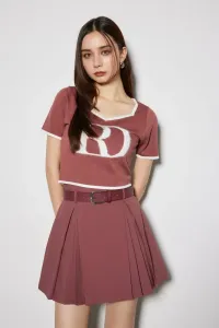Вязаный топ с логотипом Big R Rienda, цвет Brn