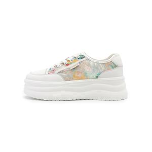 RED DRAGONFLY Женские низкие кэжуал кеды бежево-зеленые, цвет Beige Green