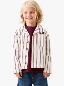 Детская шапка с длинными рукавами из хлопкового канваса в полоску Angel & Rocket