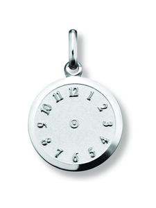 ONE ELEMENT Подвеска в виде будильника, изготовленная из серебра 925 пробы, диаметр 12,5 мм