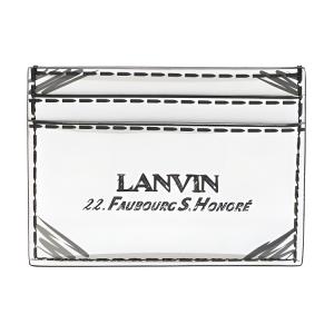 Lanvin Женский кожаный кошелек, черный с белым