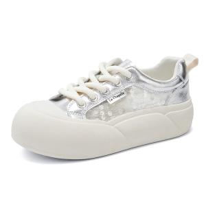 La Chapelle Женские лоу-топ скейтборд кроссовки серебристые, цвет Silver