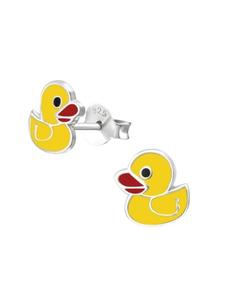 Alexander York Серьги-гвоздики в виде уток из серебра 925 пробы, комплект из 2 штук