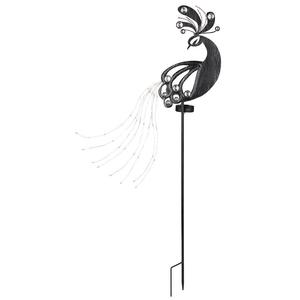 Globo Lighting Уличный светодиодный светильник в виде павлина, черный металлический корпус