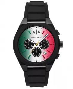 Armani Exchange мужские хронограф черный силиконовый ремешок часы, 44mm A|X Armani Exchange