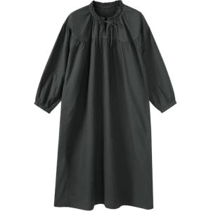 Женское платье с длинными рукавами MUJI, charcoal серый