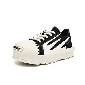 Angelmix Износостойкие, нескользящие и дышащие низкие кроссовки для скейтбординга Angelmi унисекс, черные, белые