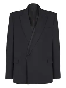 Шерстяной однобортный пиджак Balmain, черный