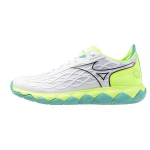 Волновая технология усиленной амортизации, износостойкие теннисные туфли низкие унисекс белый Mizuno