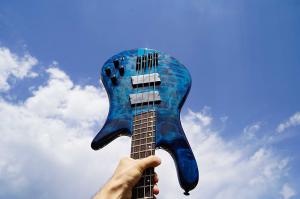 Басс гитара Spector NS Dimension 4 - Multi Scale Black & Blue 4-String Bass Guitar w/ Gig Bag