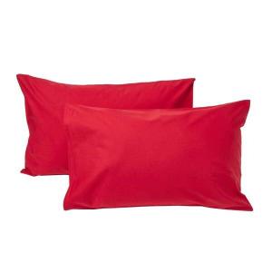 Наволочка плотностью 200 нитей, 2 шт. в упаковке Homescapes, красный