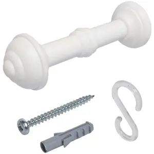 Подхваты для штор Liedeco, (1 шт.), держатель для шарфа 12 см, белый