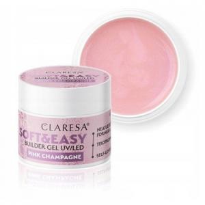 Soft & Easy Builder Gel 90 г мерцающий розовый Claresa