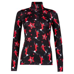 Свитер Newland Kendra с застежкой-молнией до середины груди (женский), Black/Red